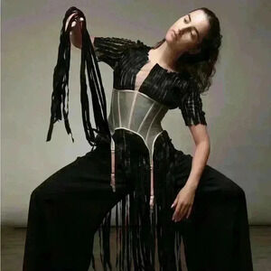 Sheer Corset Garter Bets by Less Is  Amor